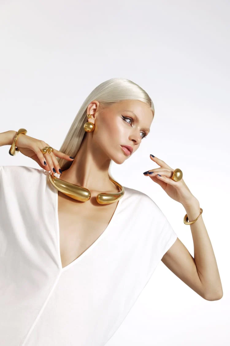 Gold Ball Earring - Image 3