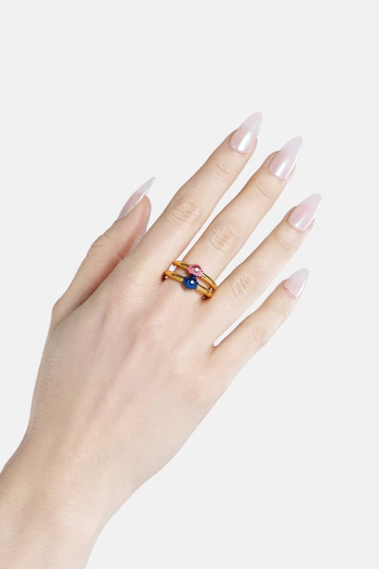 Casa Batlló ring in gold and blue - Image 3