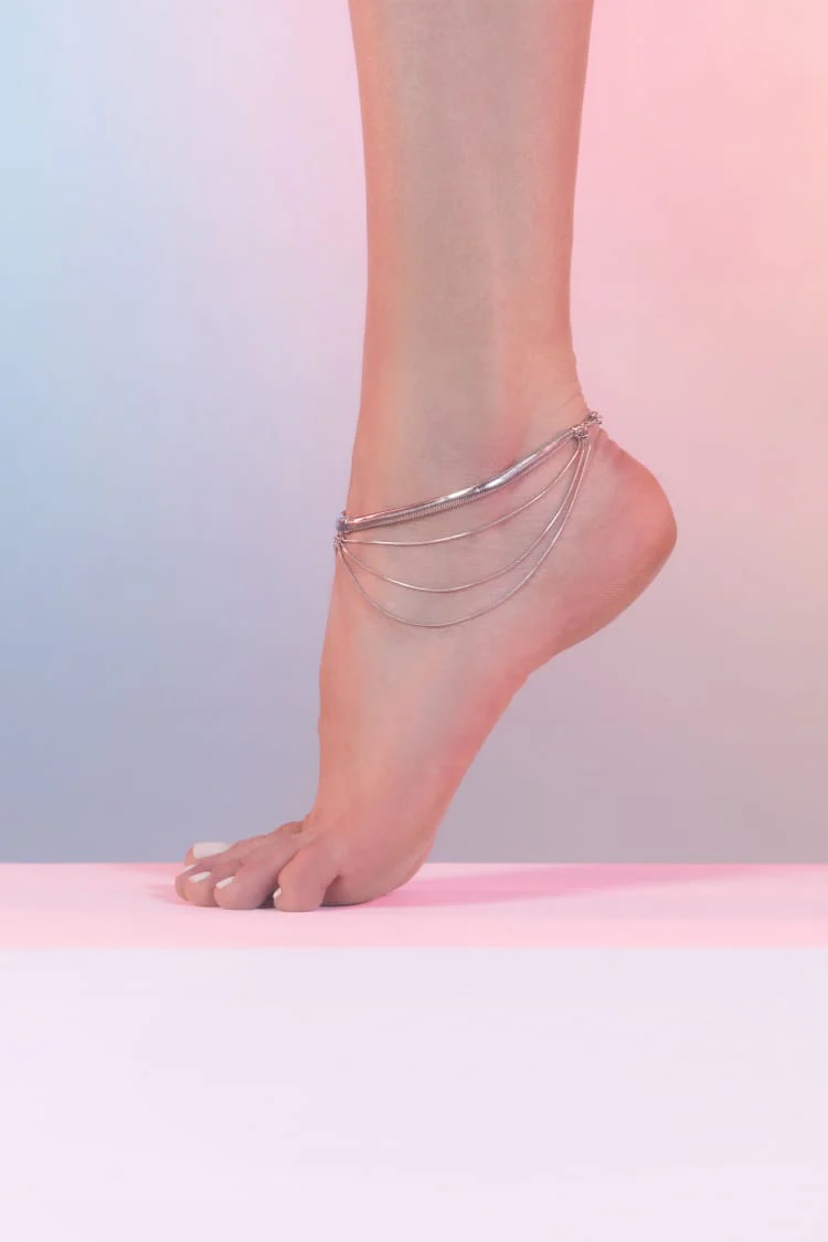 Silver Chains Anklet