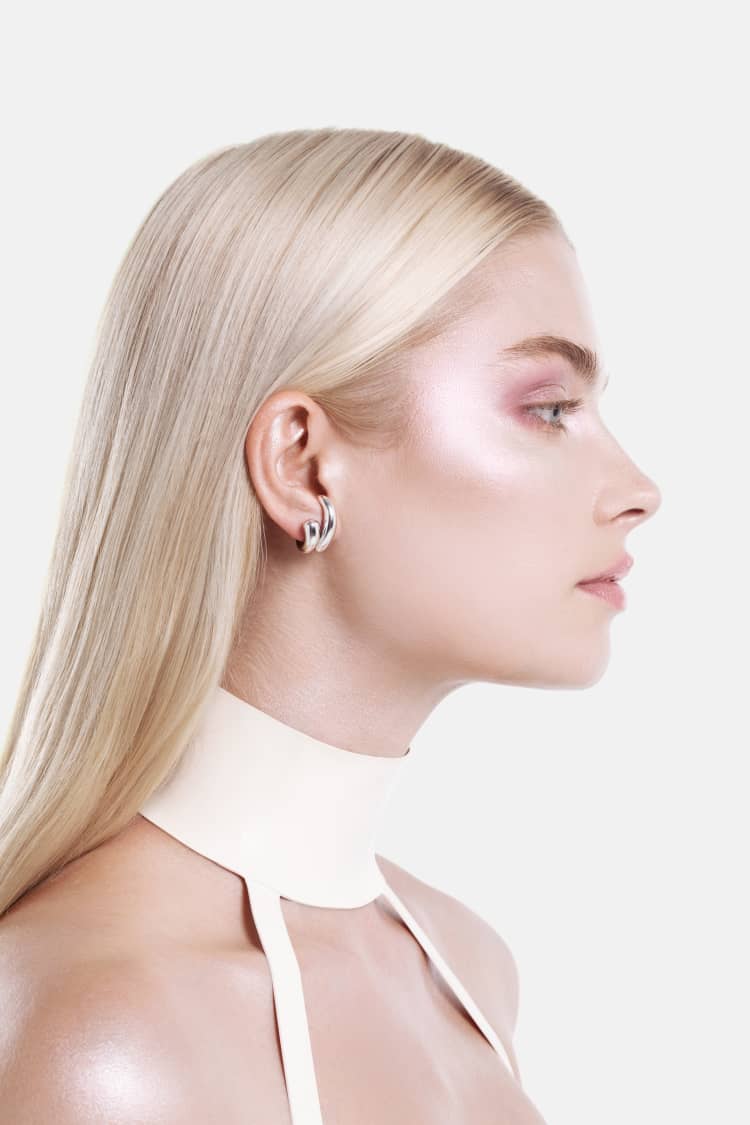 Drop Wrap Earrings - silver