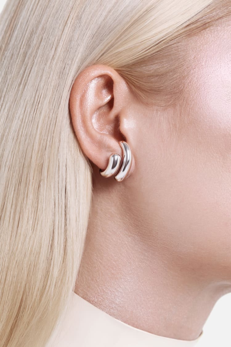 Drop Wrap Earrings - silver - Image 2