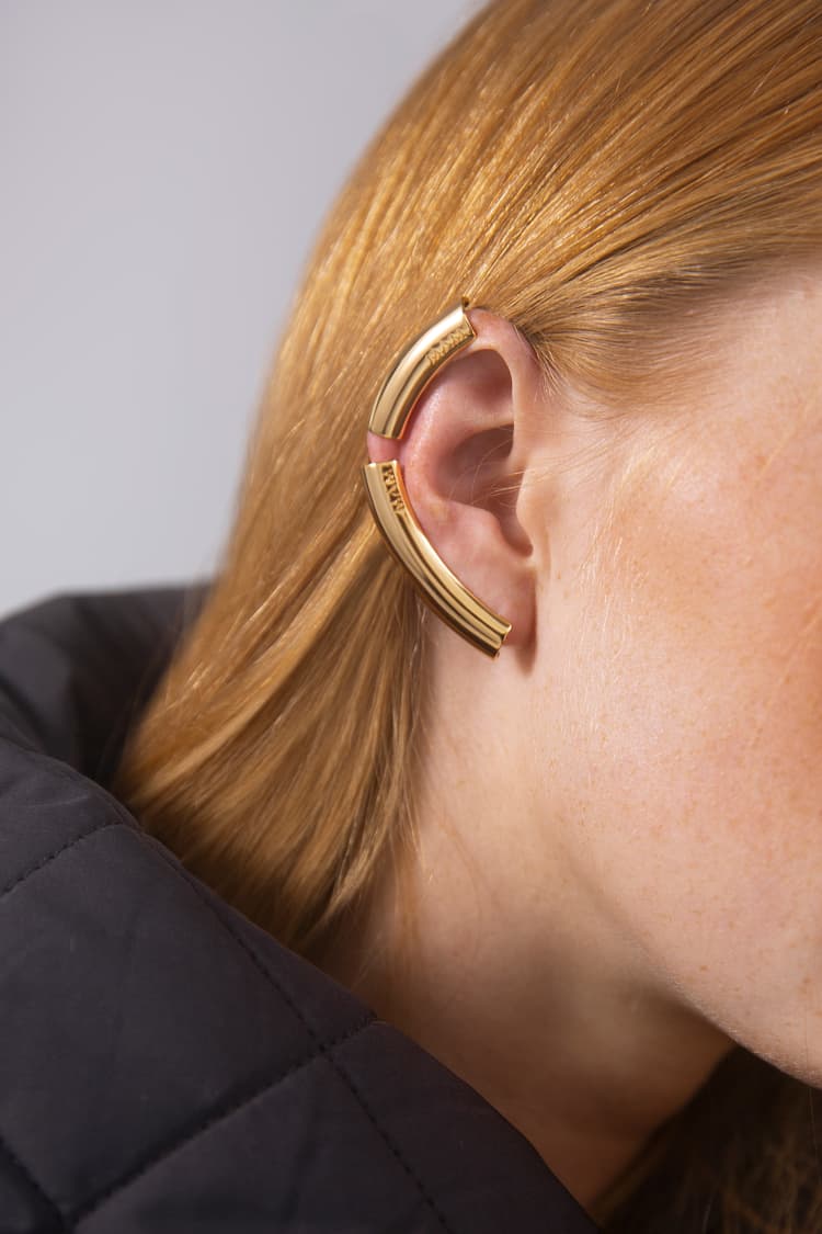 Gold Full Ear Climber Earring