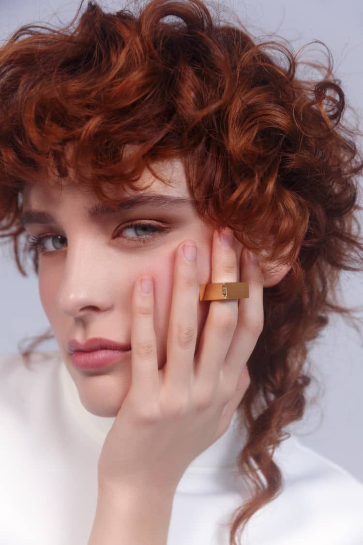 Gold Square Ring - Image 2