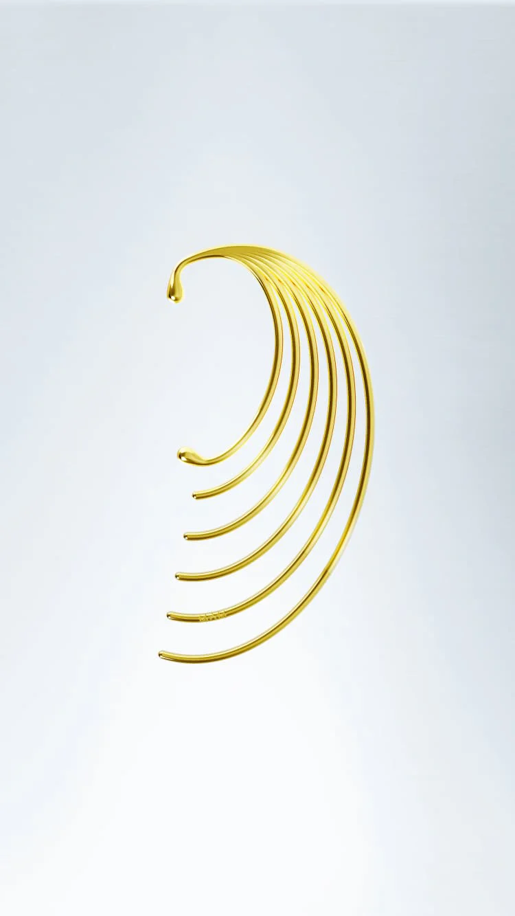 Gold Wrap Around Ear Cuff - Image 4