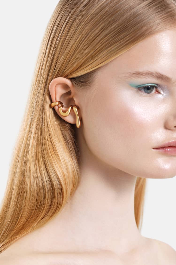 infinite organic earcuff in gold - Image 2