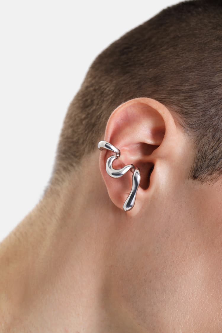 infinite organic earcuff in silver