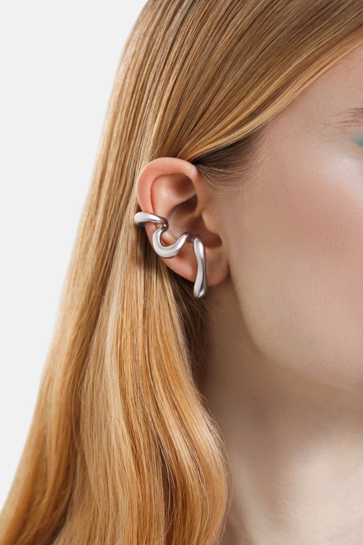 infinite organic earcuff in silver - Image 2