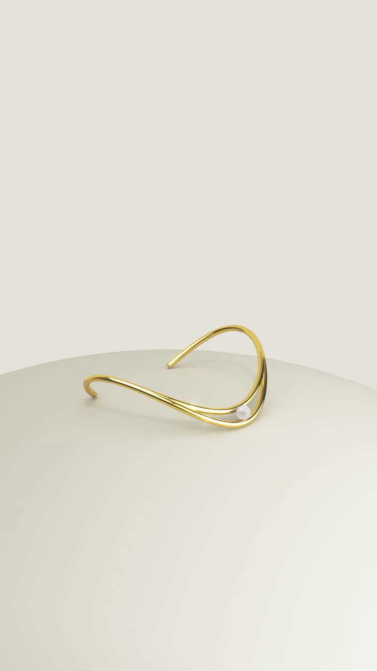 Gold Pearl Ankle Bracelet - Image 5